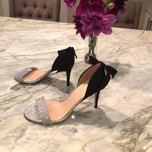 J.crew d’orsay glittery sparkly heels sandals 9.5